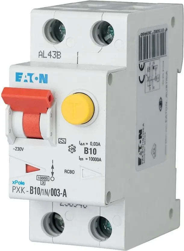 Eaton PXK-B10/1N/003-A RCBO 10A 30mA Type