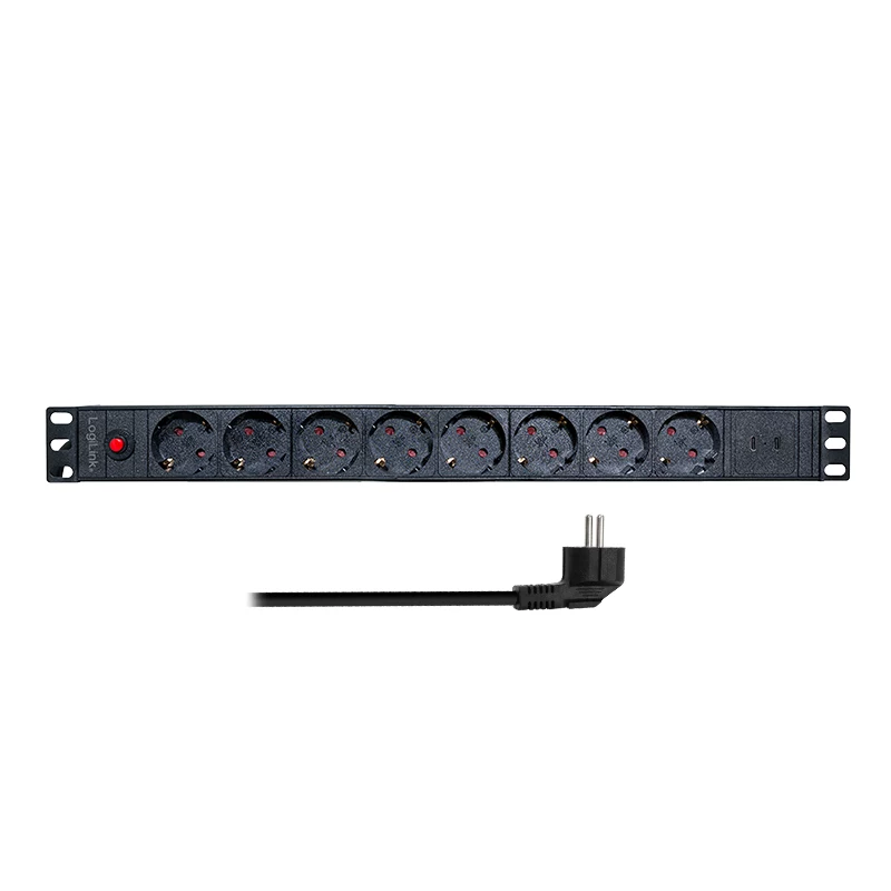 LogiLink PDU8C06 19 inch 1U 8-vietu