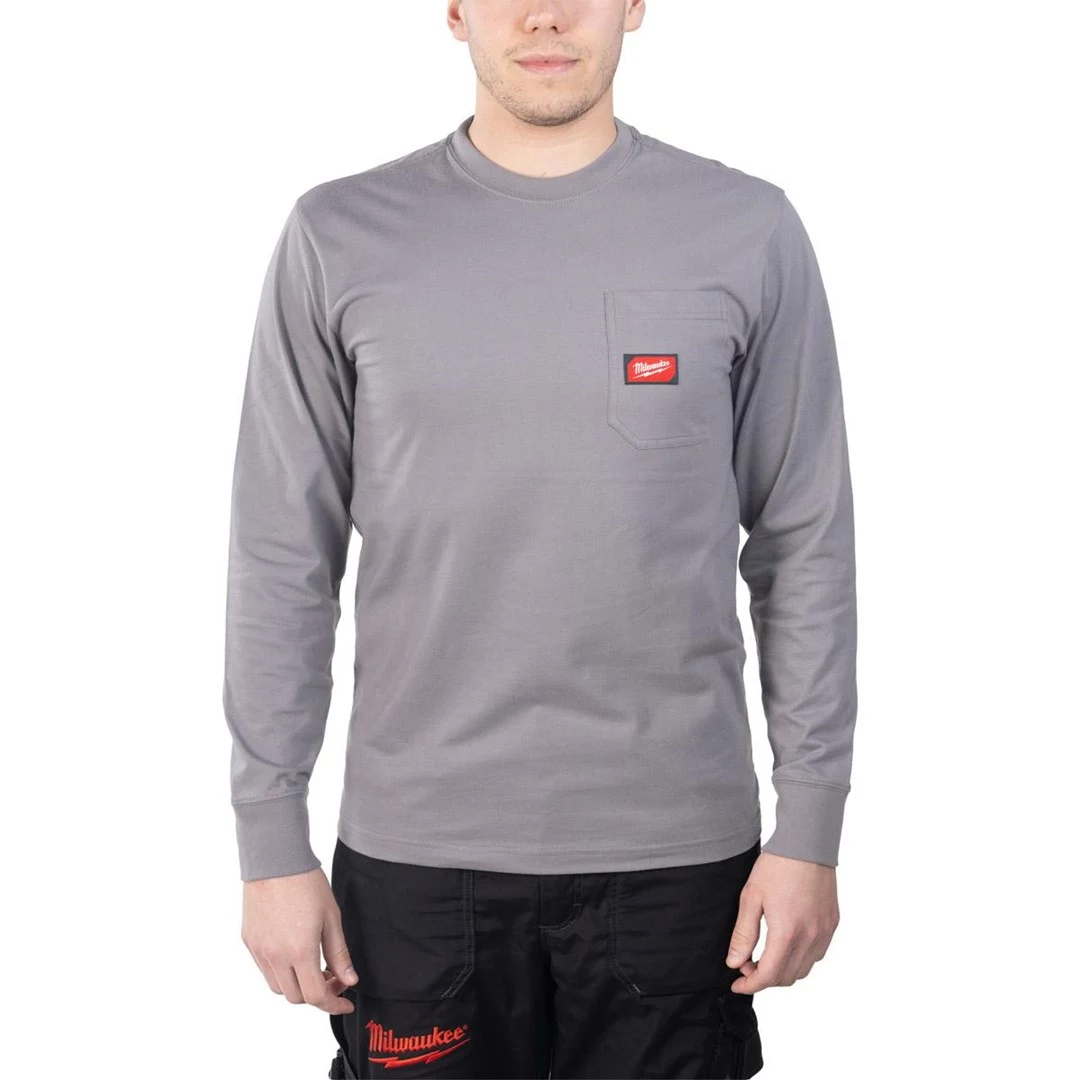 Milwaukee Long Sleeve Pocket T-krekls Light