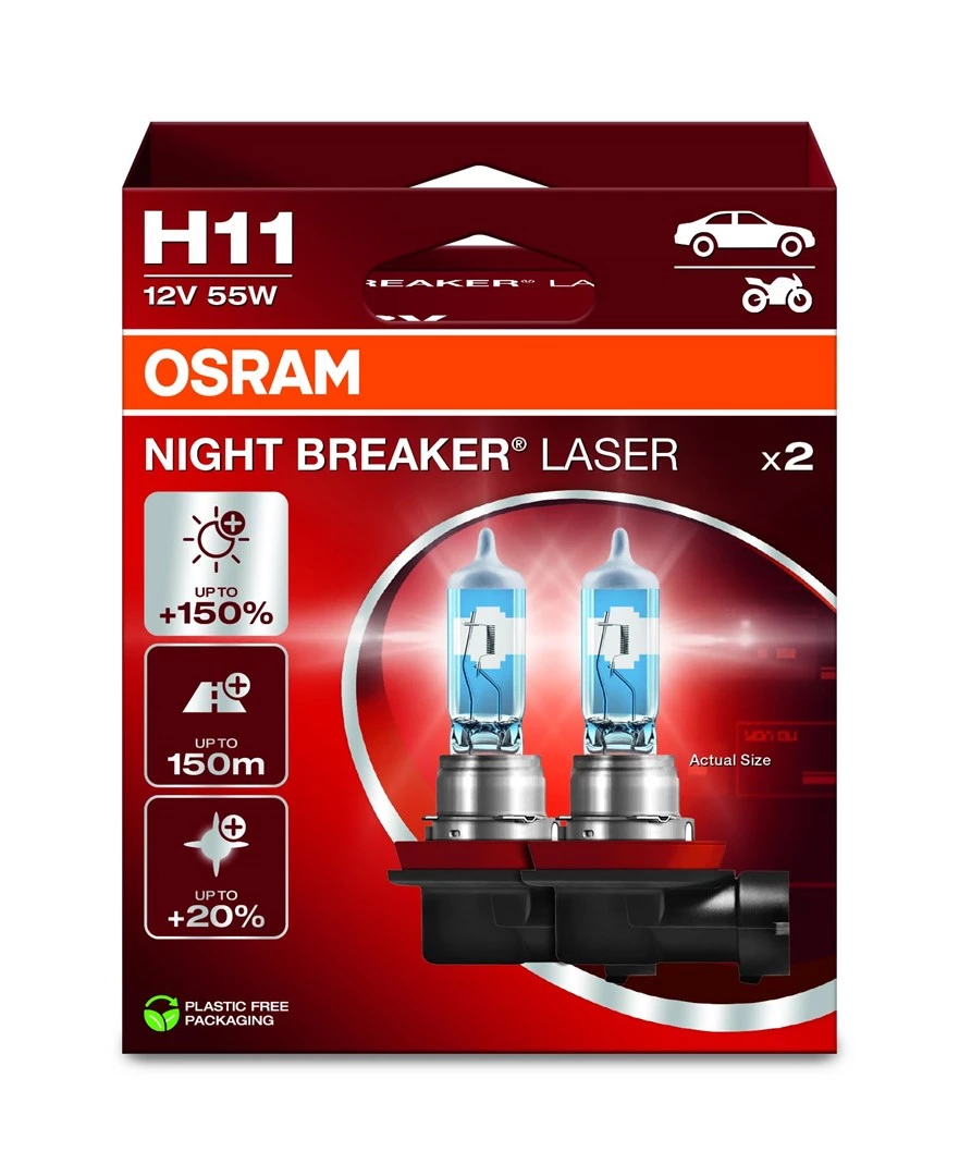 OSRAM NIGHT BREAKER LASER H11 Halogēna