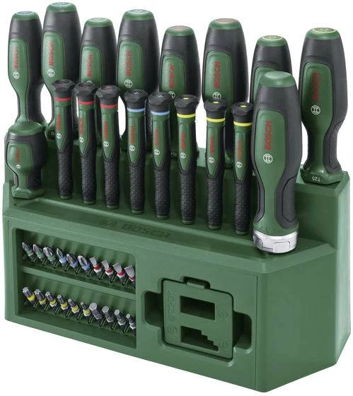 BOSCH jauktais skrūvgriežu komplekts 39 daļas