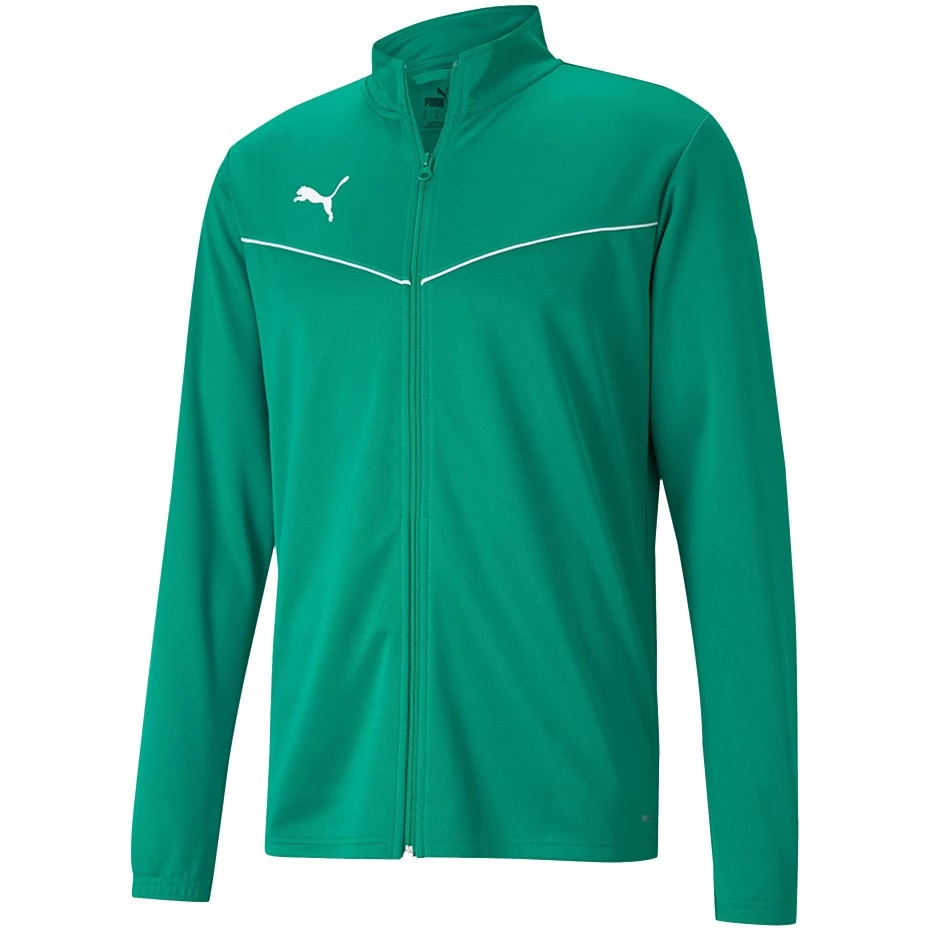 PUMA teamRISE treniņu poliestera jaka zaļa