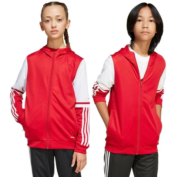 Adidas Squadra 25 bērnu kapuce sarkanā/baltā
