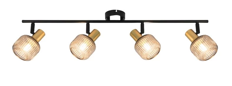Spot Light Shadow 4XE14 melns/zelta -