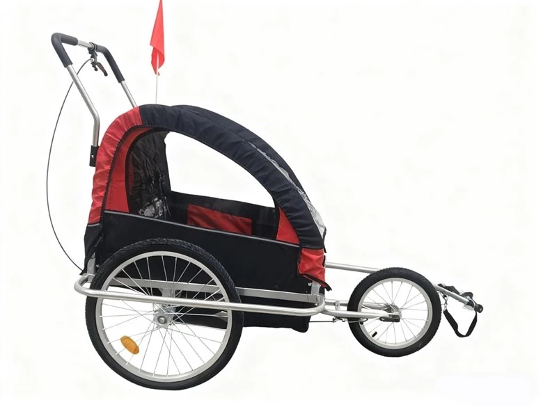 Bērnu velopiekabe BT002 – 2-vietīga, tērauda