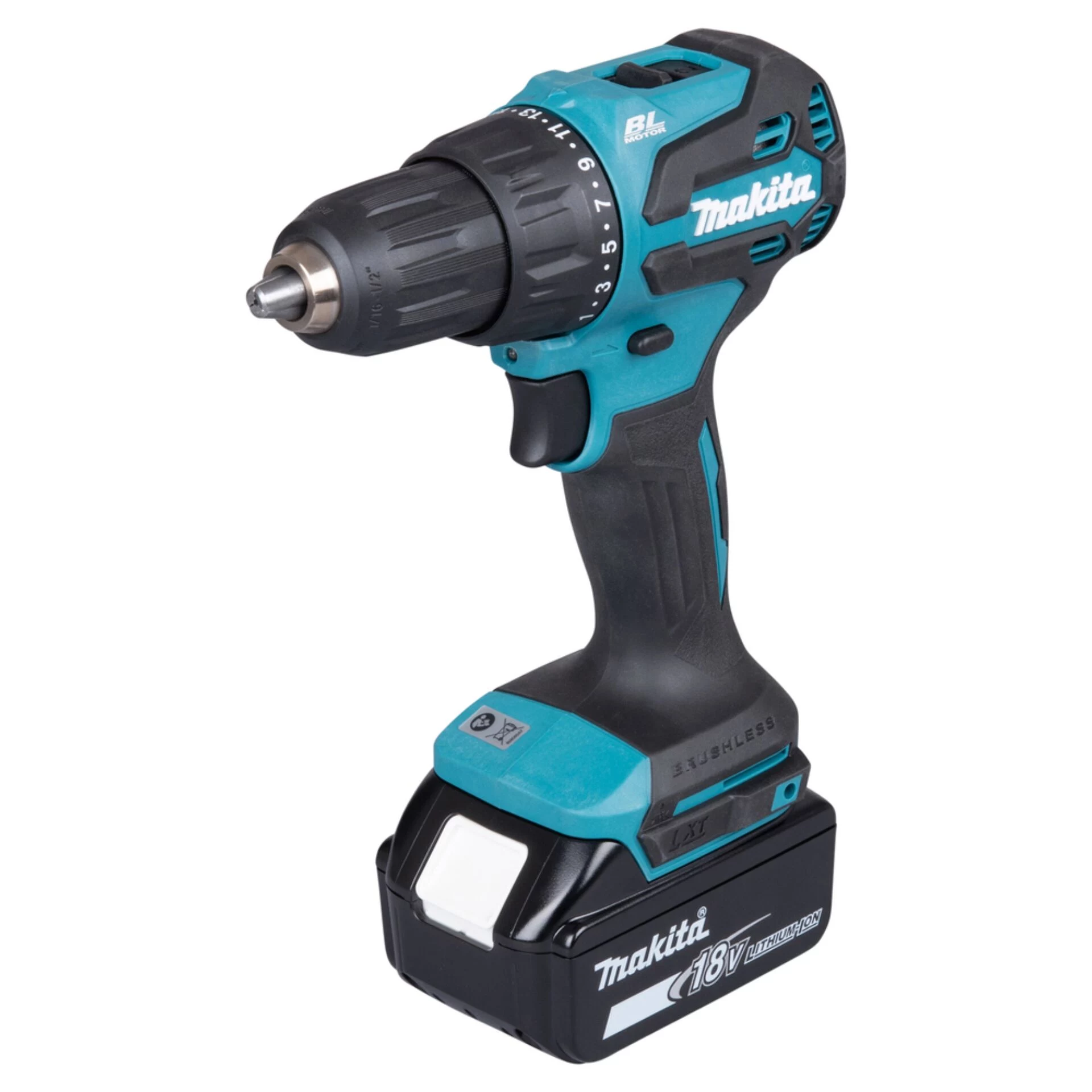 Makita DHP490TJX9 18V bezsuku kombinētais triecienurbis