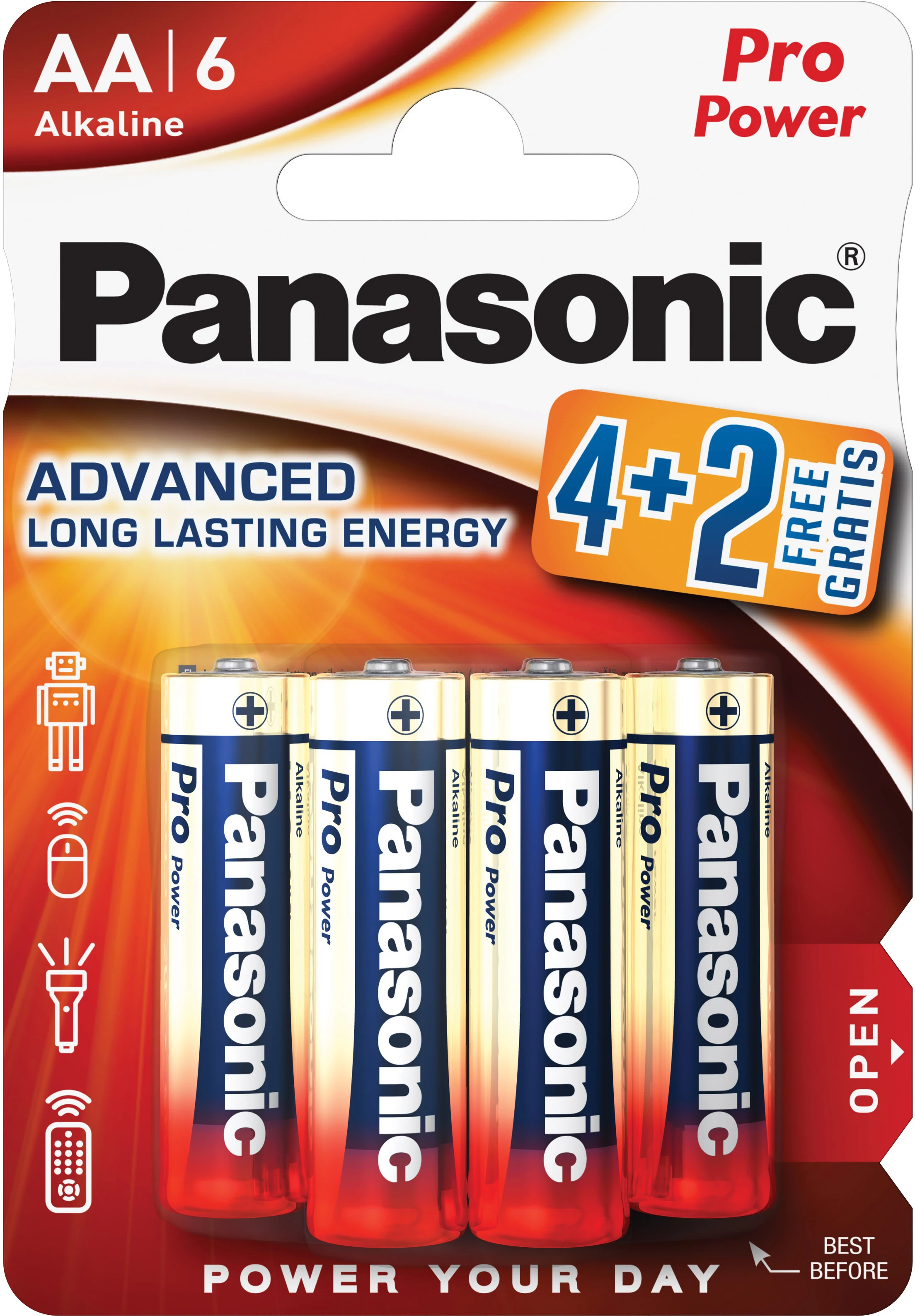 Panasonic Alkaline Power AA baterijas LR6PPG/6BP