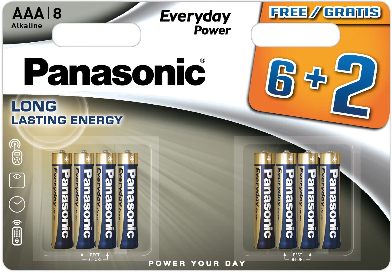 Panasonic Everyday Power AAA sārma baterijas