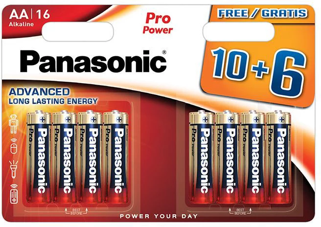 Panasonic Alkaline Power AA baterijas 16