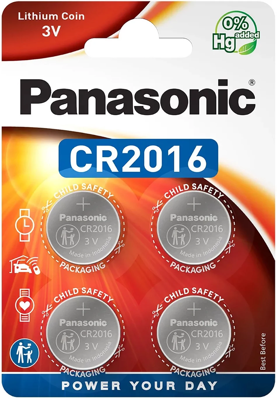 Panasonic CR2016 3V litija monētu baterija