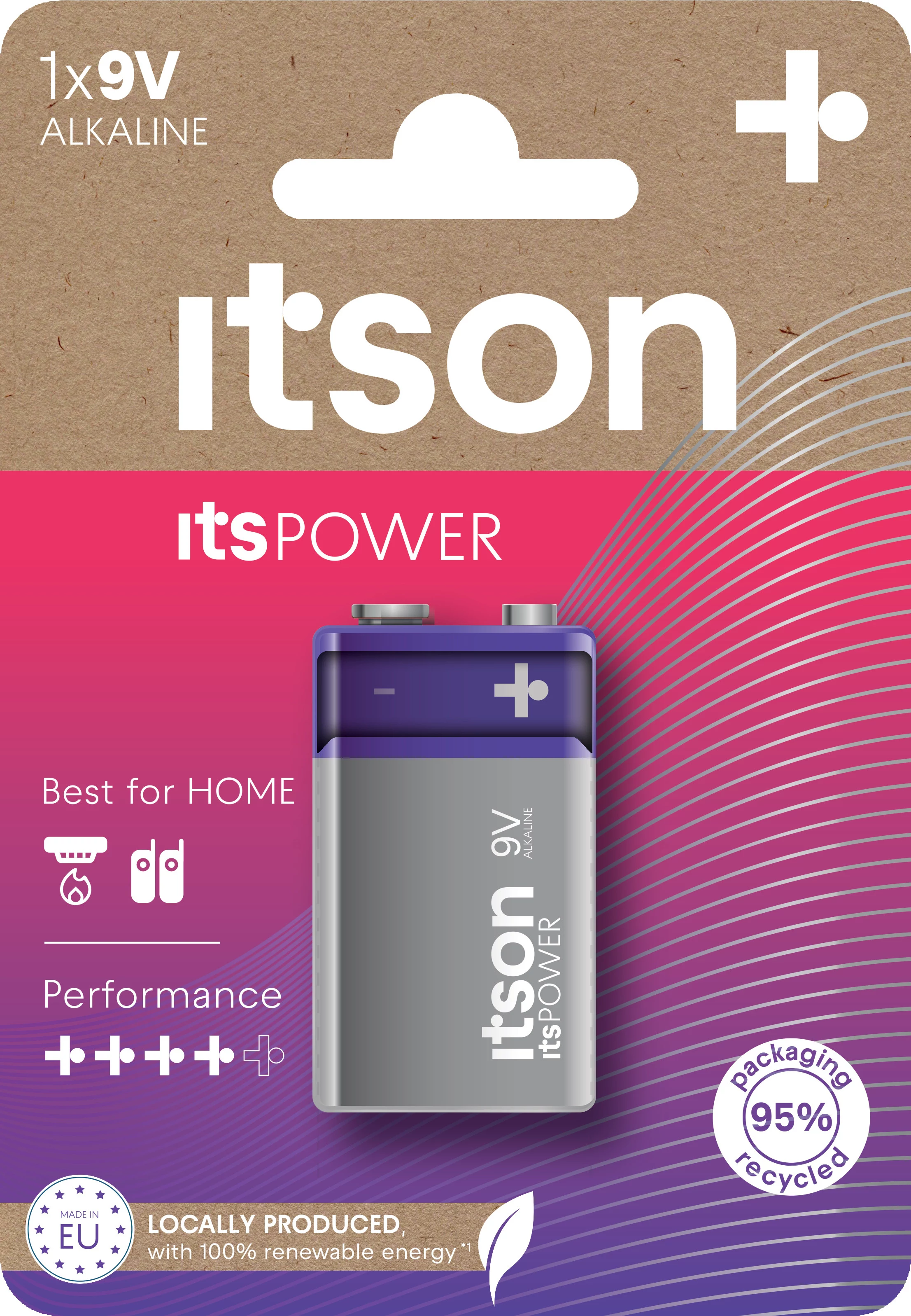 ITSON 6LR61IPO/1CP 9V sārma baterija (6LR61