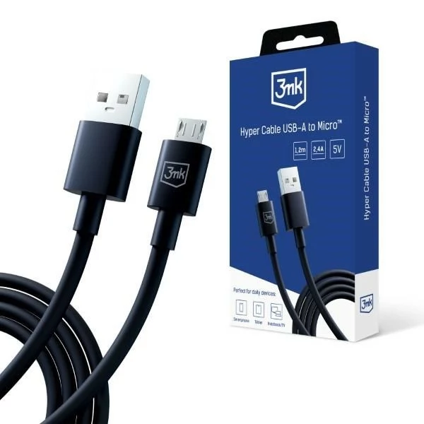 3mk Hyper kabelis USB-A uz Micro-USB