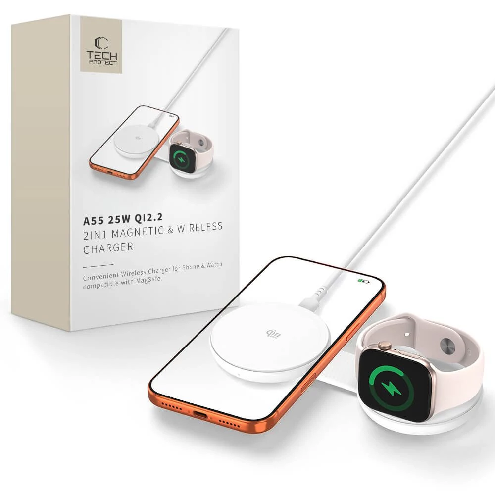 TECH-PROTECT A55 2-in-1 magnētiskais MagSafe bezvadu
