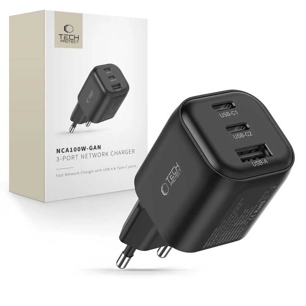 TECH-PROTECT NCA100W-GaN 3 portu GaN sienas
