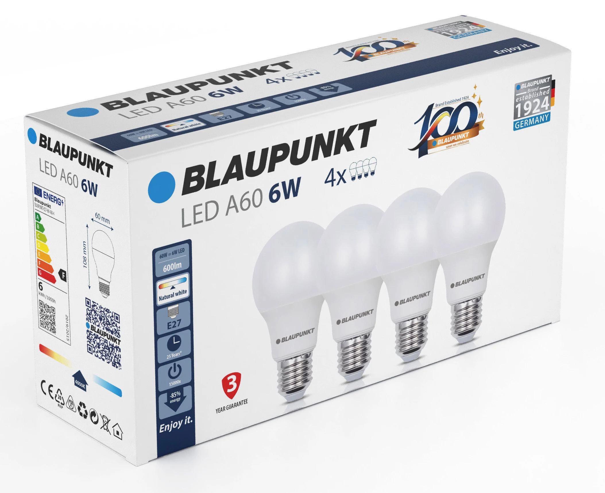 Blaupunkt LED spuldze E27 A60 600