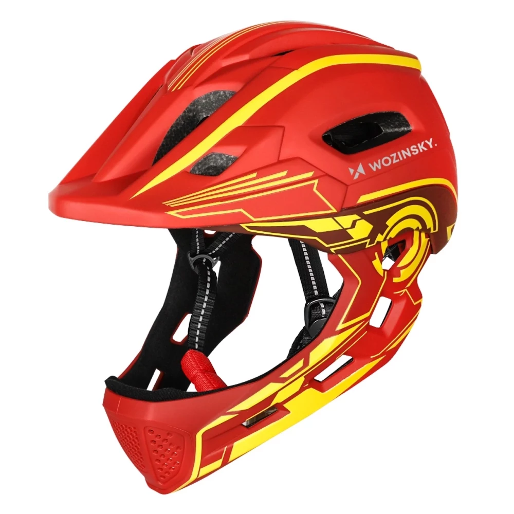 Wozinsky Full-Face bērnu veloķivere ar USB