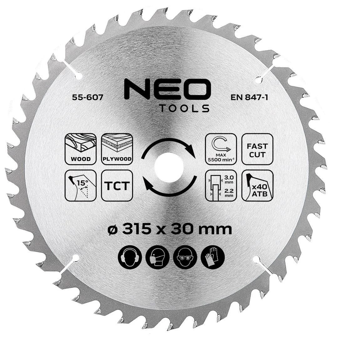 NEO TOOLS 315 mm TCT ripzāģa