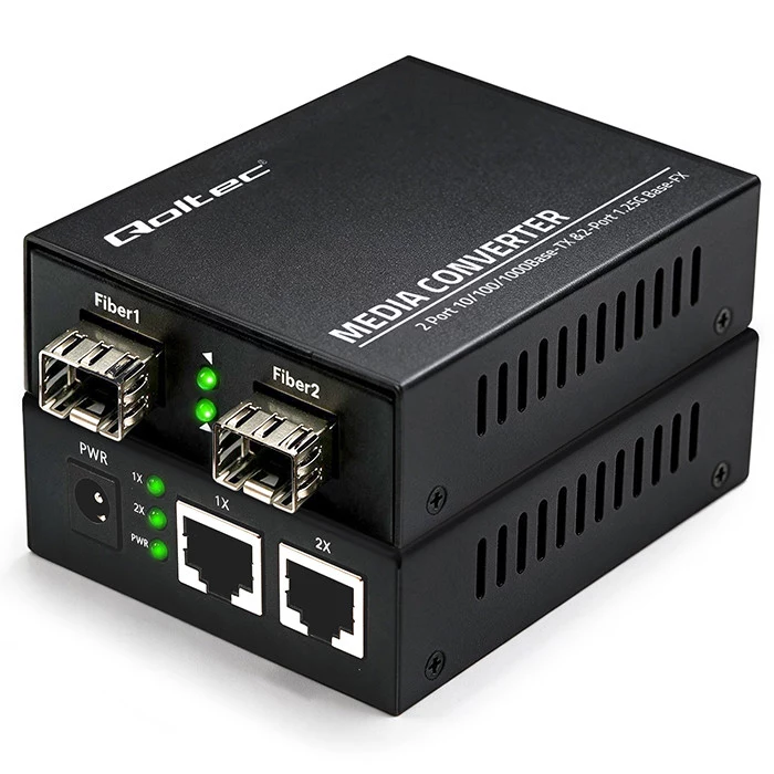 Qoltec divvirzienu mediju pārveidotājs slēdzis Ethernet