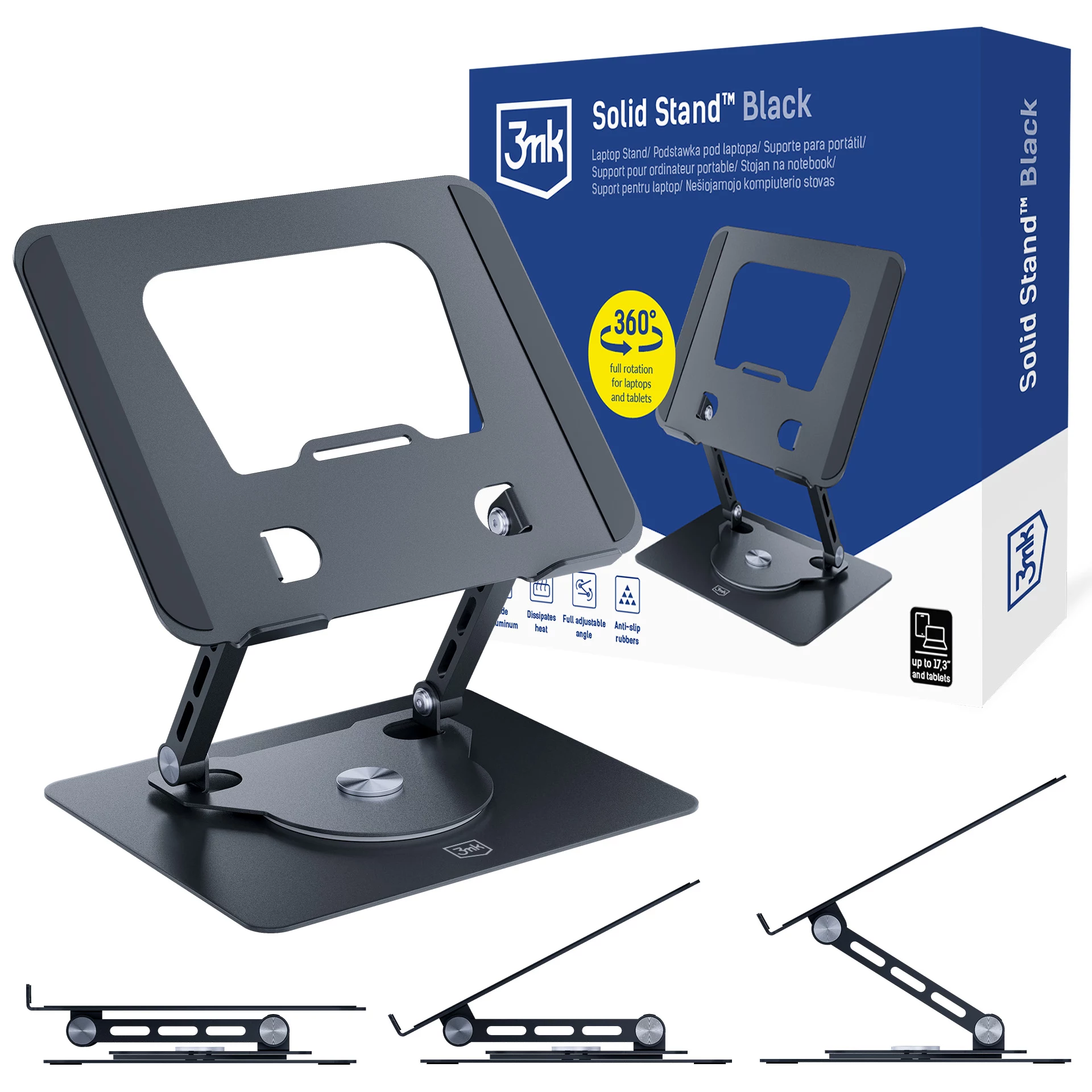 3MK Solid Stand - melns universāls