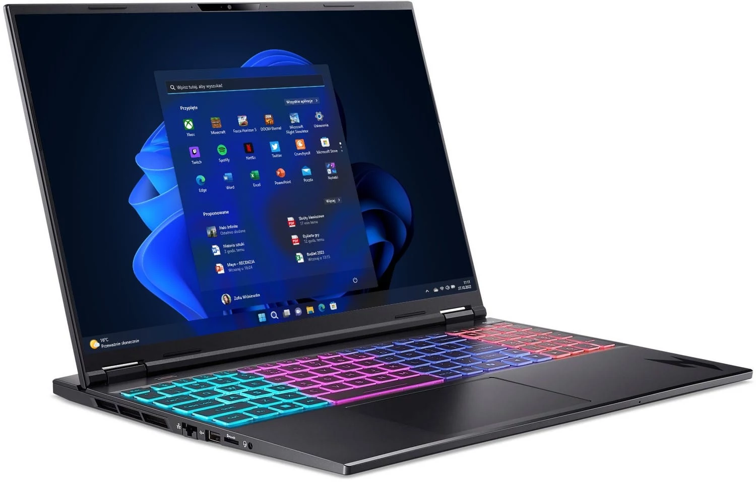 Acer Nitro 16S AI spēļu klēpjdators