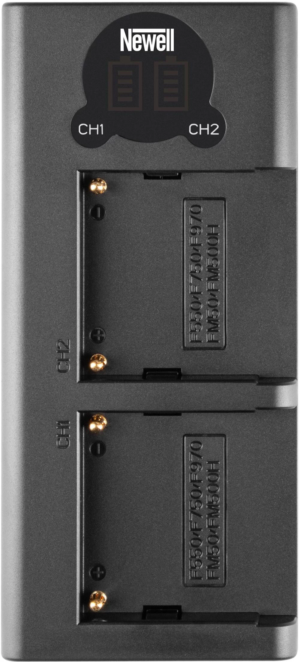 Newell DL-USB-C divkanālu lādētājs NP-F550/770/970 akumulatoriem