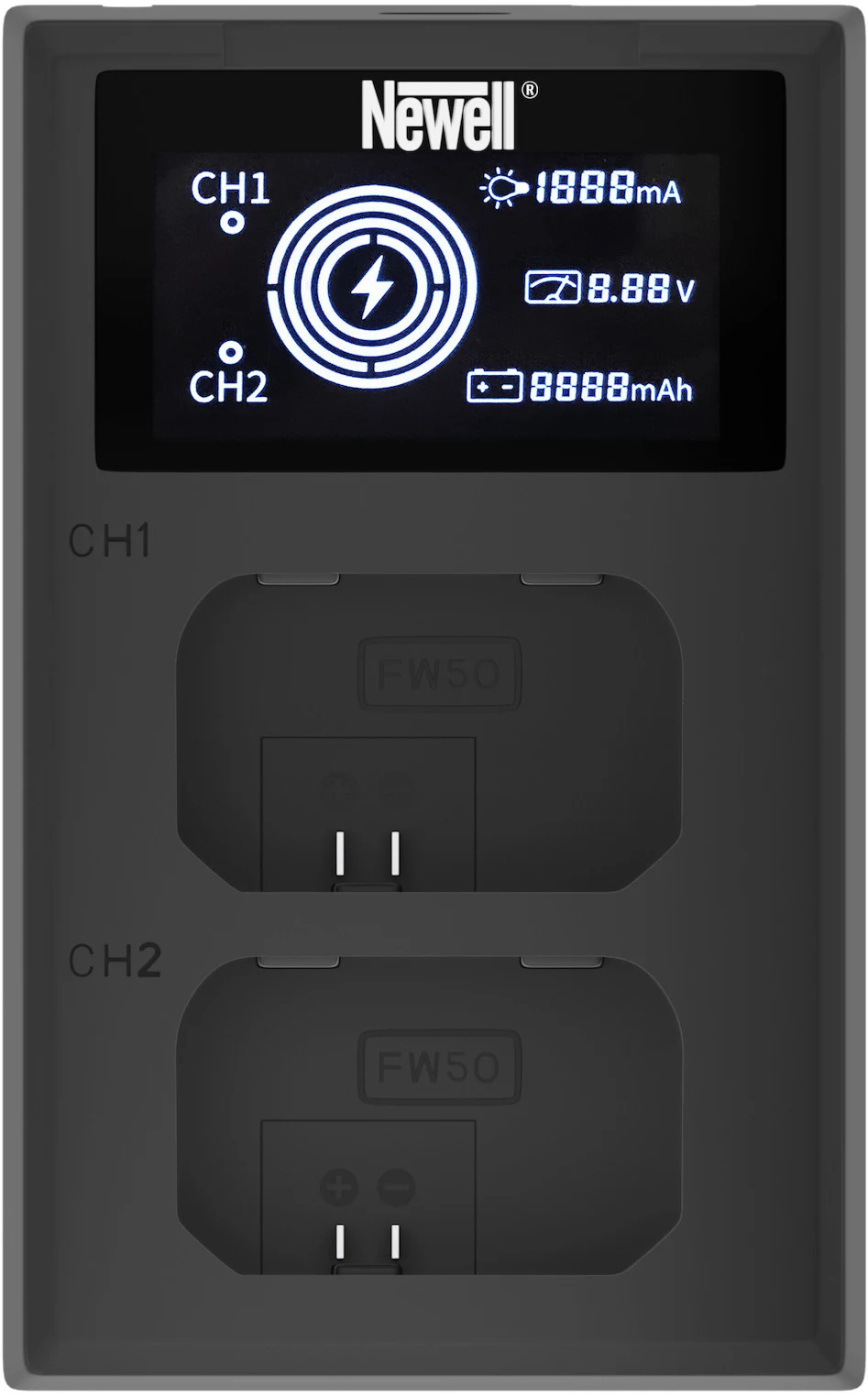 Newell FDL-USB-C divkanālu lādētājs Sony NP-FW50