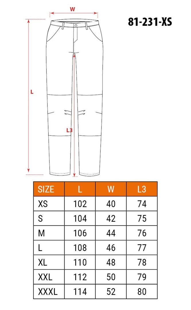 NEO Tools 81-231-XS aizsargājošas darba bikses