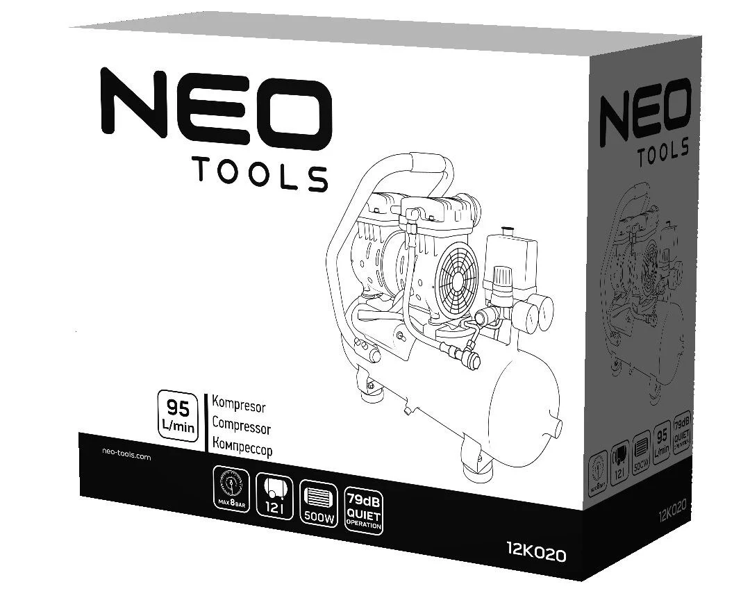 NEO TOOLS TOP-12K020 24L eļļas kompresors