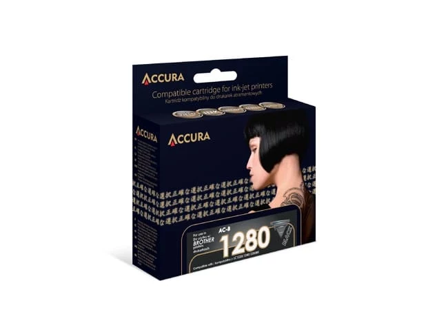 ACCURA tinte Brother LC1280/1240/1220XLBK nomaiņas melna