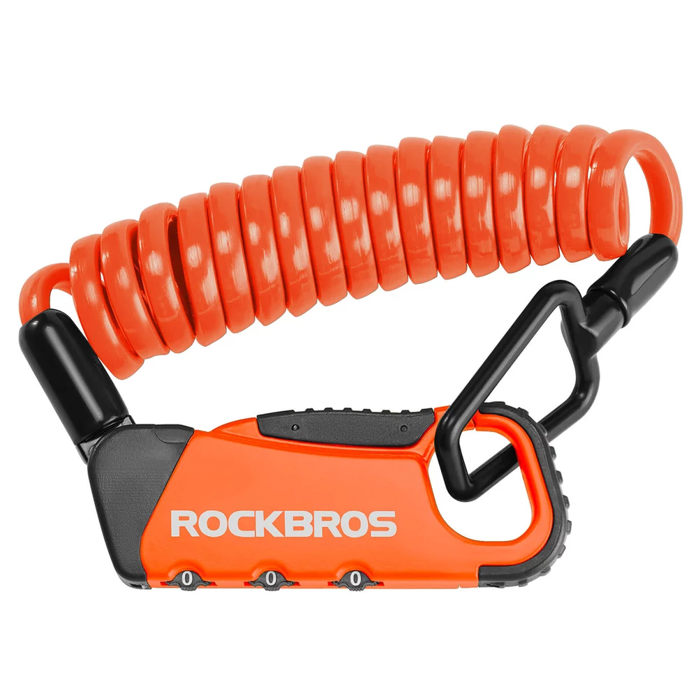 ROCKBROS RBK6N kombinētā velosipēda slēdzene, oranža