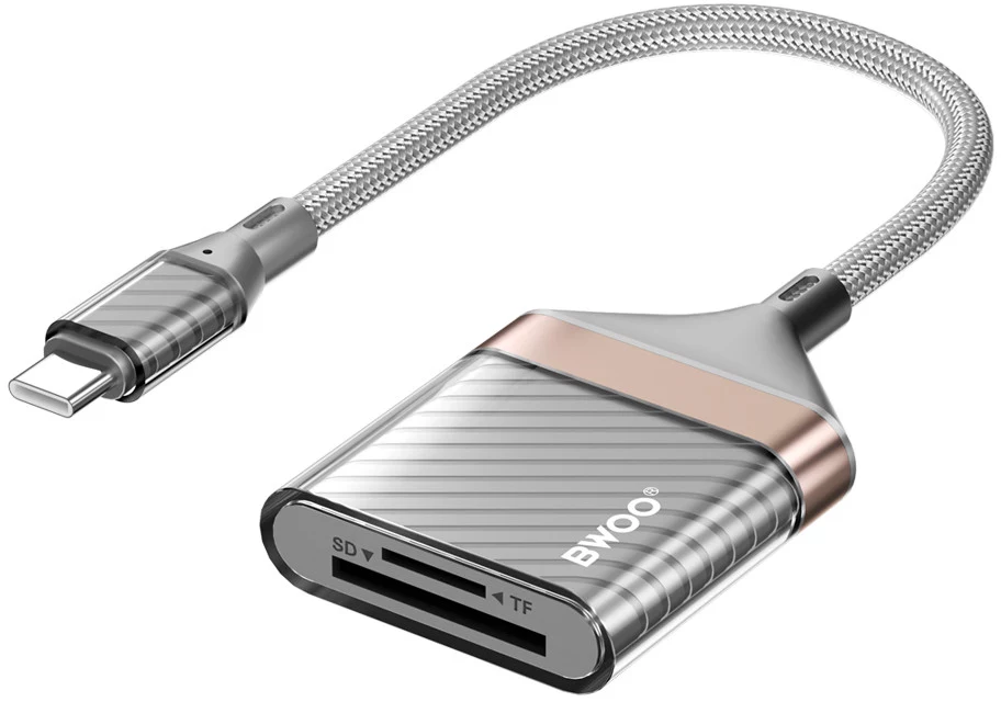 BWOO USB-C 2 vienā SD/TF karšu