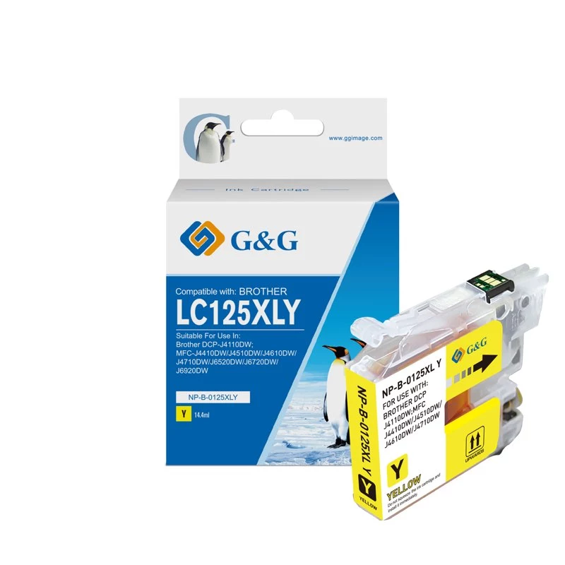 G&G Ninestar saderīga Brother LC-125XLY dzeltenā