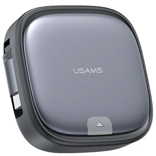 USAMS Retractable 3-in-1 lādētājkabelis ar maciņu