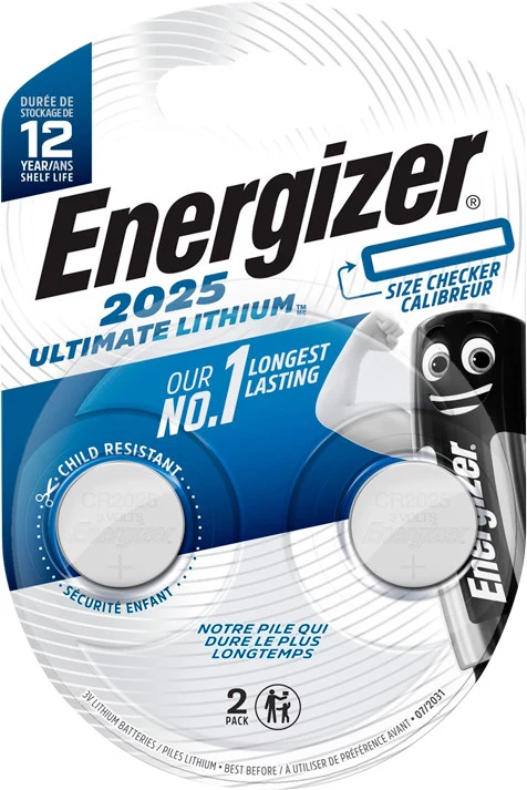 Energizer CR2025 litija monētas elementu baterijas