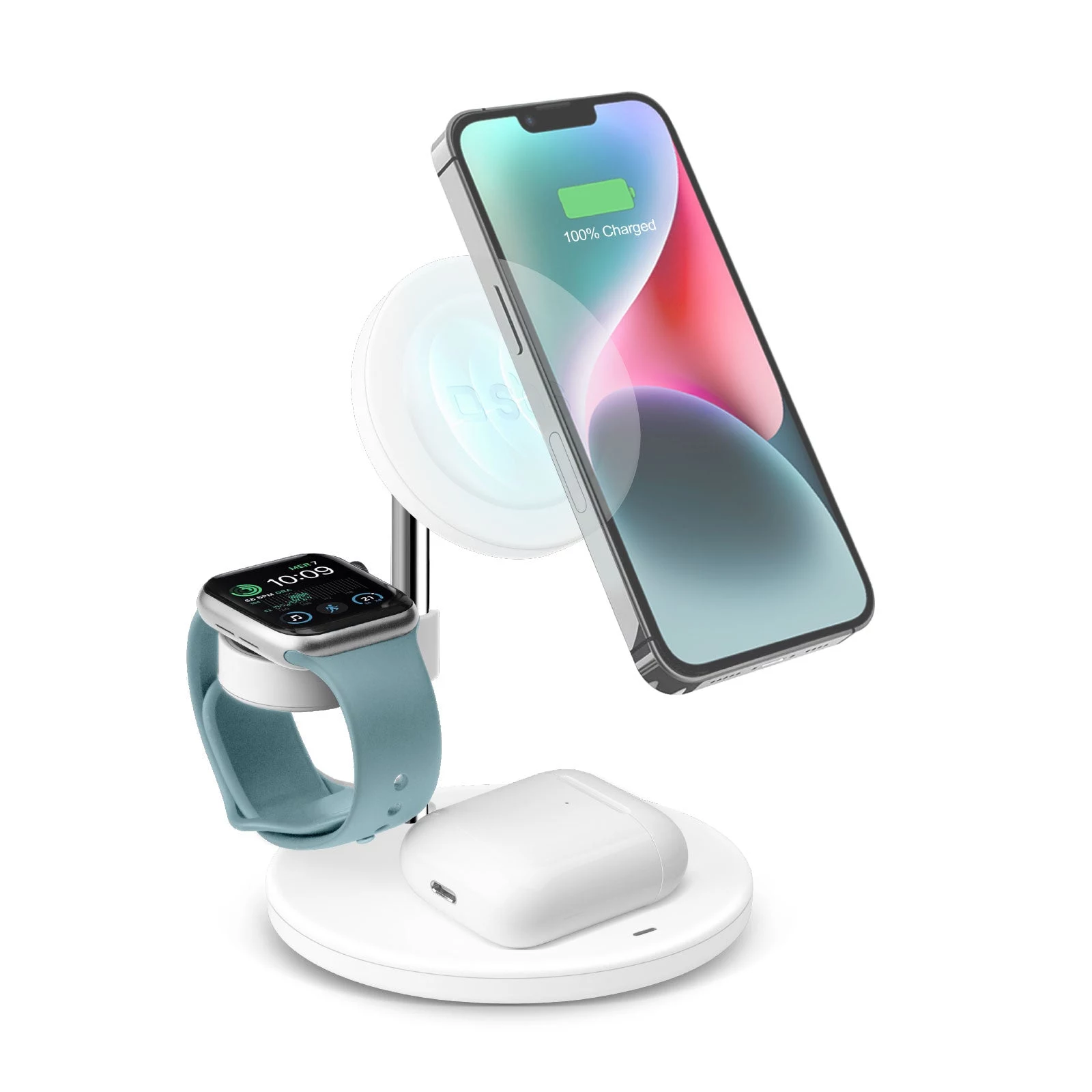 SBS TEWIRMAG3IN1 3-in-1 bezvadu lādētājs ar
