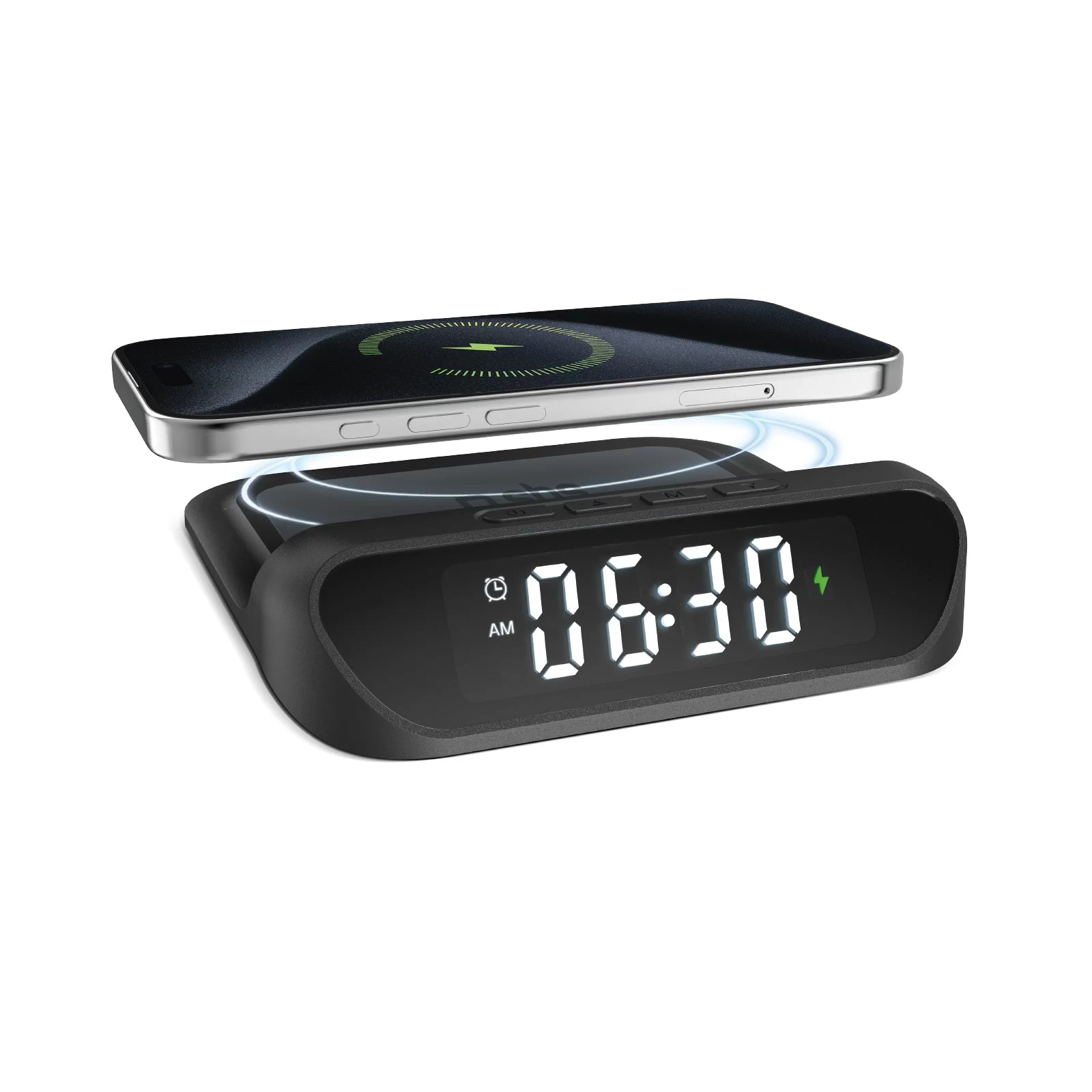 SBS TEWIRCLOCK bezvadu lādētāja modinātājpulkstenis ar