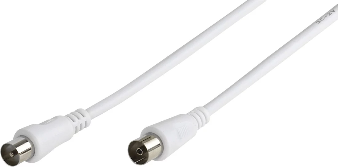 Vivanco koaksiālais antenas kabelis, spraudnis–ligzda, 75
