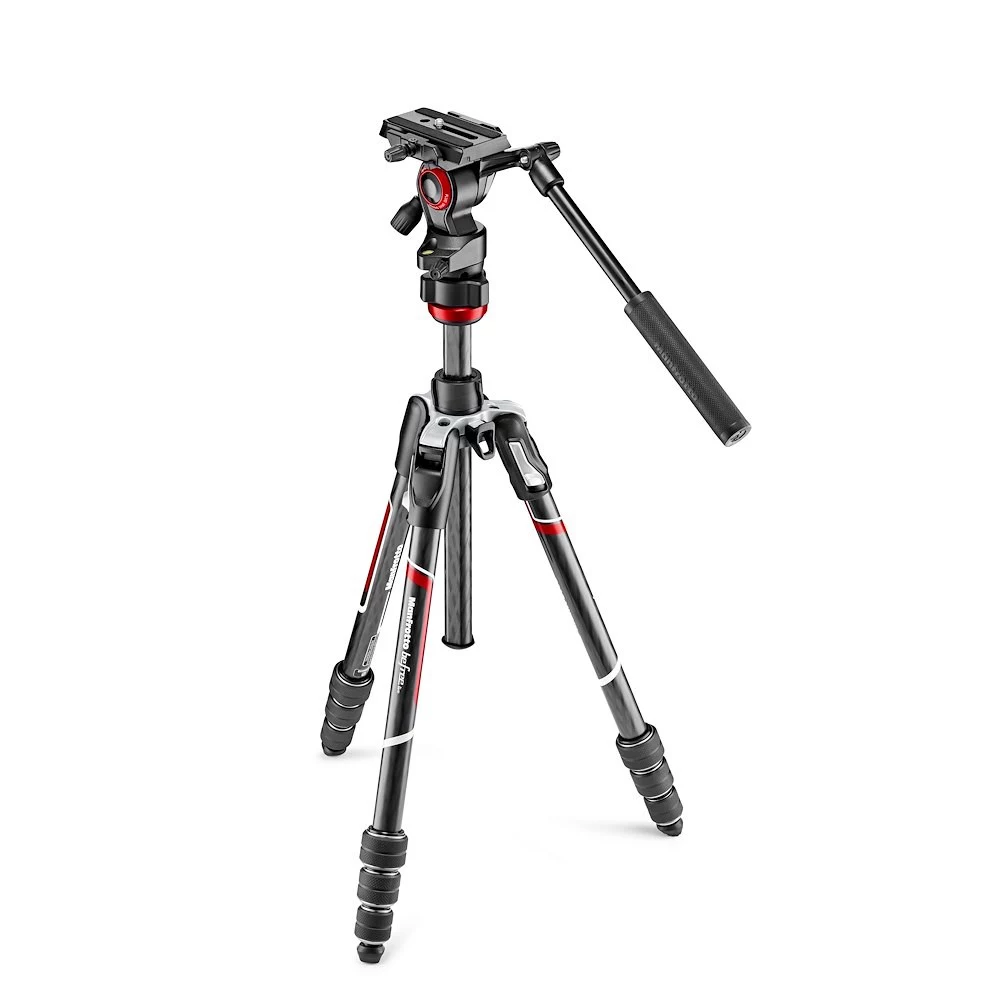 Manfrotto MVKBFRTC-LIVE oglekļa šķiedras video tripodu