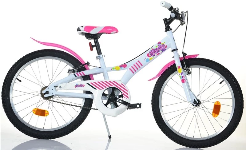 Bērnu velosipēds Candy 20 77330 balts/rozā