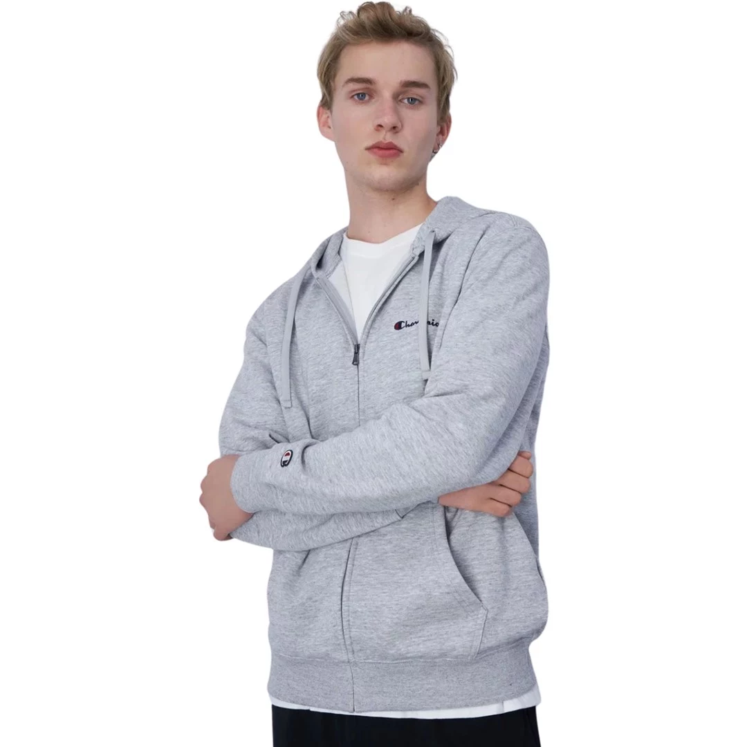 Vīriešu Champion Full Zip Hoodie Grey