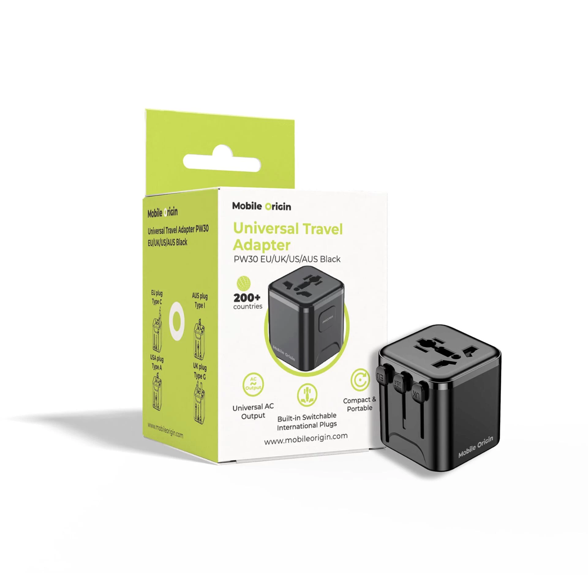 Mobile Origin Travel Adapter PW30 EU/UK/US/AUS
