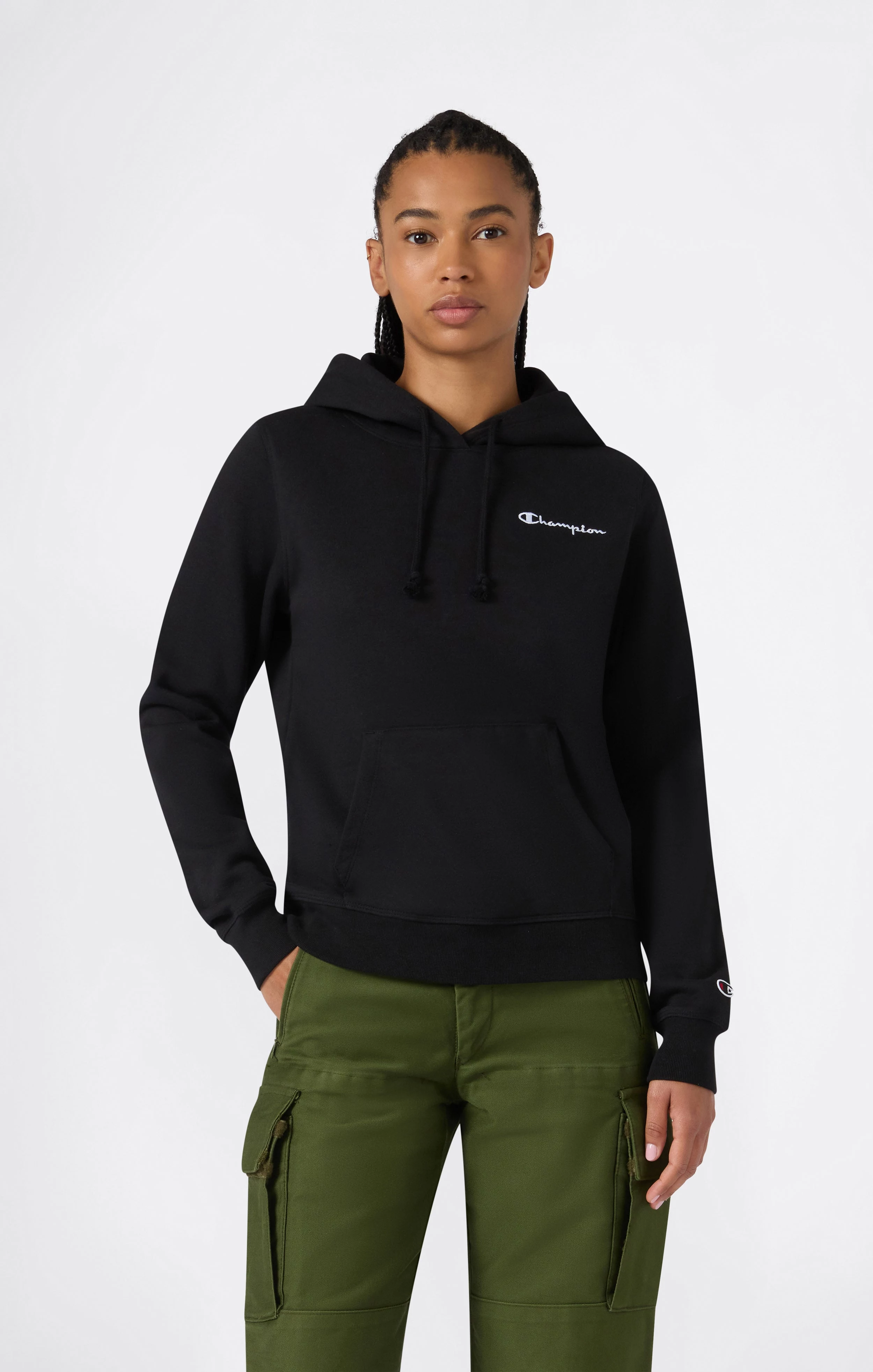 Champion sieviešu kapuceņu sporta krekls Black