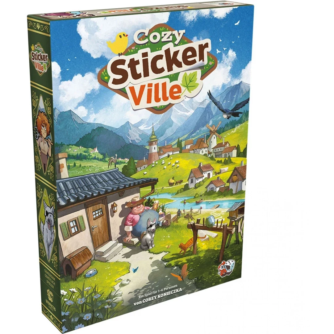 ASMODEE Cozy Stickerville uzlīmju grāmata |