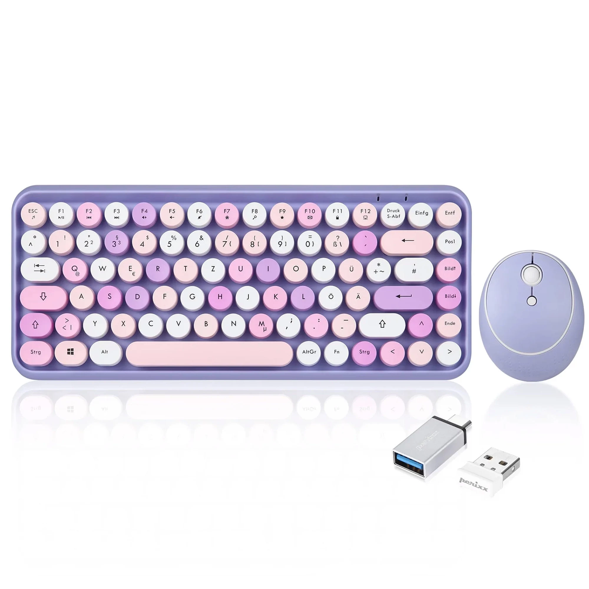 Perixx PERIDUO-713PP DE Bezvadu mini tastatūras