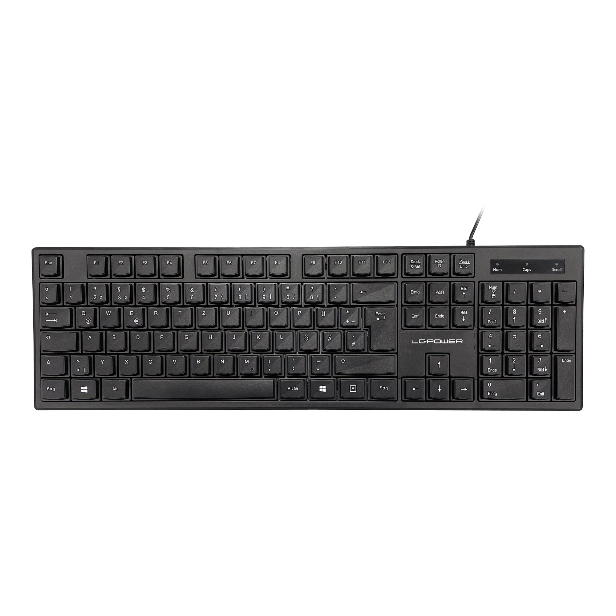 LC-Power LC-KEY-903DE biroja tastatūra, USB, melna