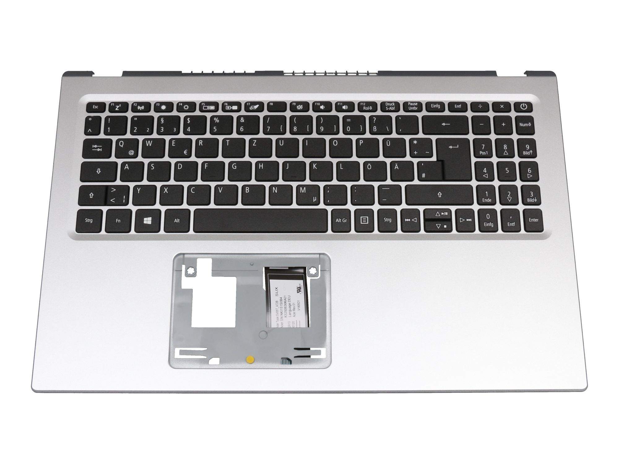 Acer augšējais vāks ar vācu tastatūru
