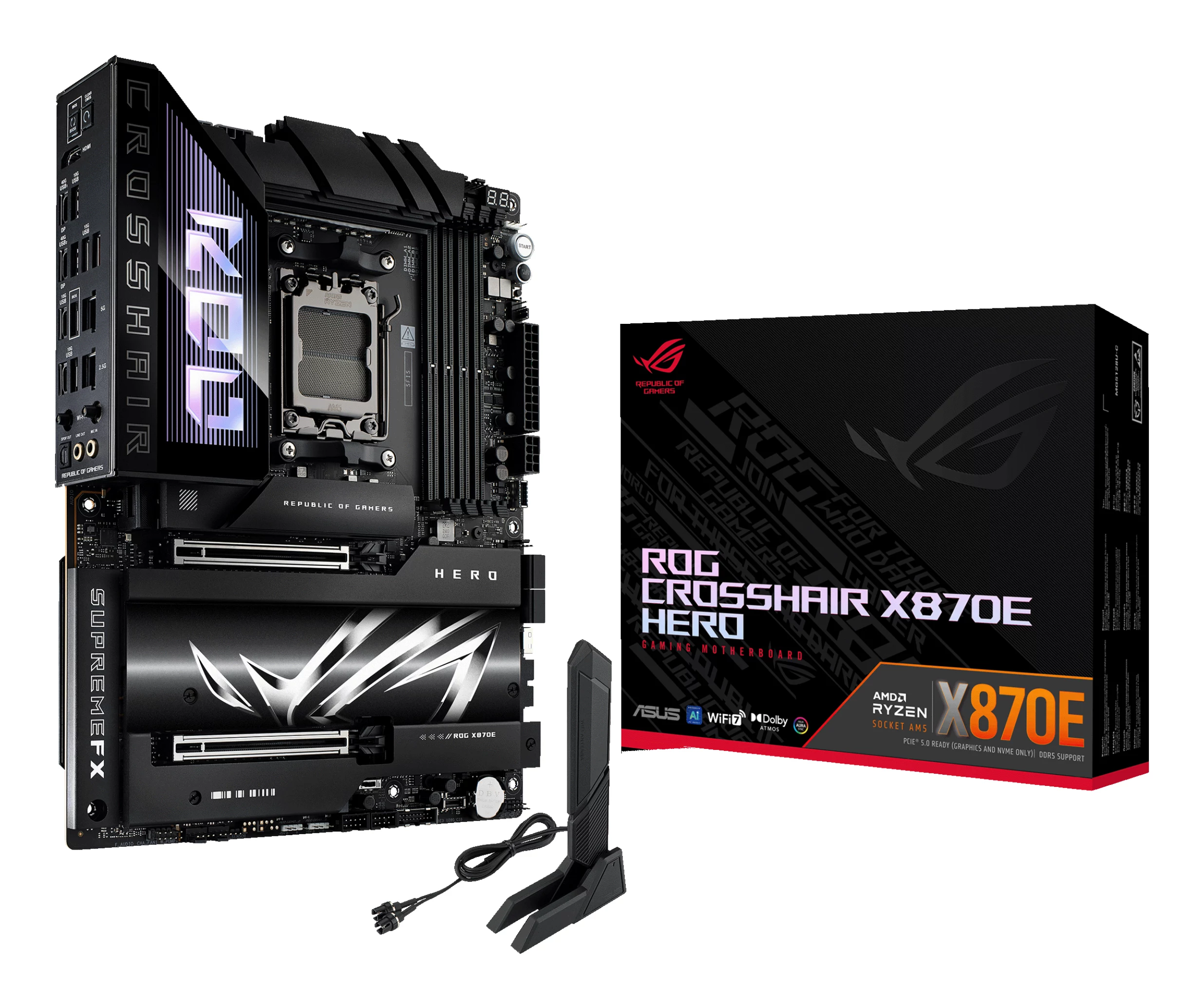 ASUS ROG CROSSHAIR X870E HERO mātesplate