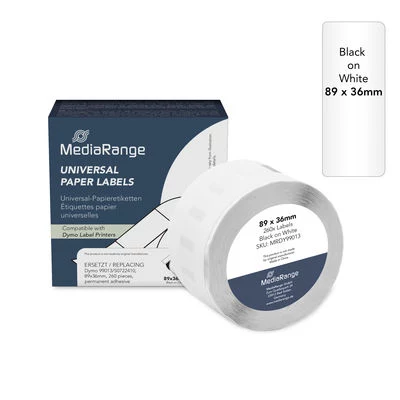 MediaRange universālās etiķetes, aizstāj Dymo 99013/S0722410
