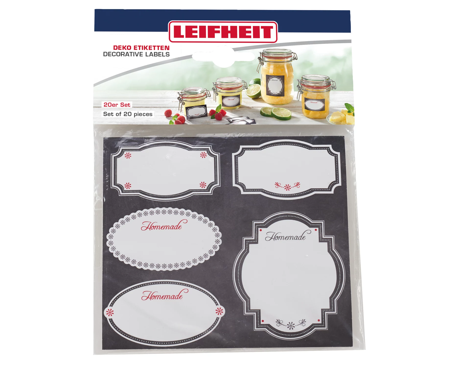 LEIFHEIT Jar Decoration Sticker Set Black