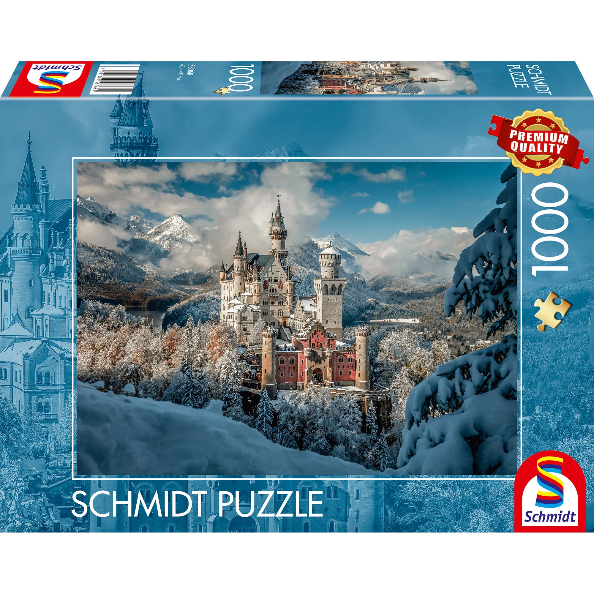 Schmidt Spiele Winterliches Schloss Neuschwanstein 1000